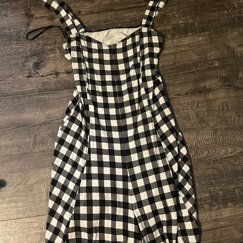 Black and White Short Jumpsuit